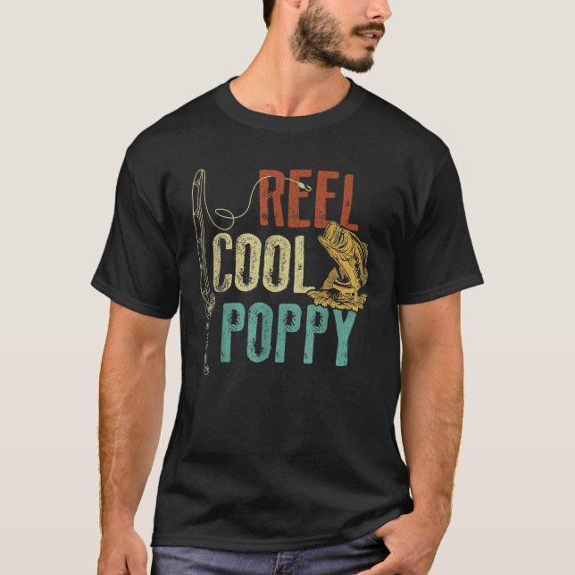 Reel Cool Poppy Fishing Grandpa Gift Father s Day  T-Shirt (Front)