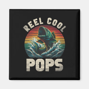 Reel Cool Pops Fishing Pops Pop Father's Day Fishe Magnet
