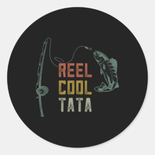 Reel Cool S Breast Fishing Shirts Dad Funny Dad Fa Classic Round Sticker