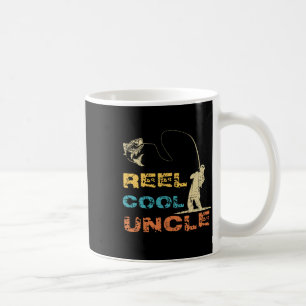 Reel Cool Uncle Fisherman Vintage Father's Day Fis Coffee Mug