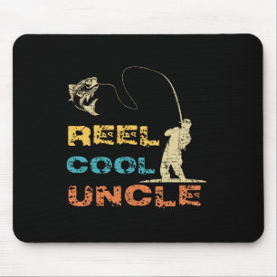 Reel Cool Uncle Fisherman Vintage Father's Day Fis Mouse Mat