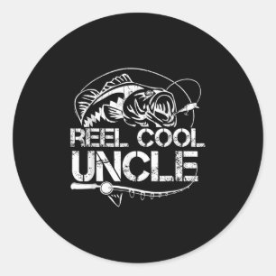 Reel Cool Uncle Fishing Daddy Fathers Day Dad For  Classic Round Sticker
