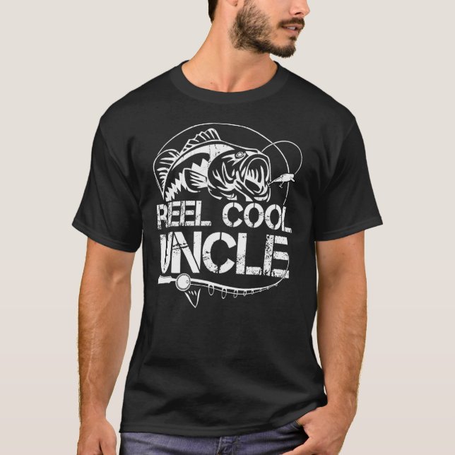 Reel Cool Uncle Fishing Daddy Fathers Day Dad For  T-Shirt (Front)