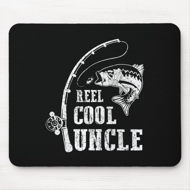 Reel Cool Uncle Fishing Daddy Fathers Day  Mouse Mat (Front)