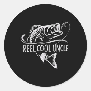 Reel Cool Uncle Fishing Gifts Uncle Father's Day Classic Round Sticker