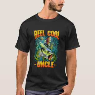 Reel Cool Uncle Fishing Lover Gift Fathers Day T-Shirt