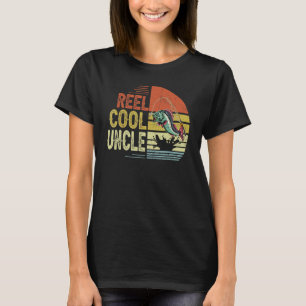 Reel Cool Uncle Fishing Vintage Retro Father's Day T-Shirt