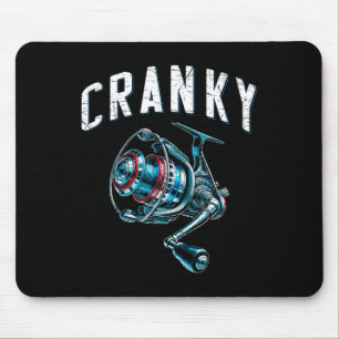 Reel Cranky Funny Fisherman Funny Fishing Cranky F Mouse Mat