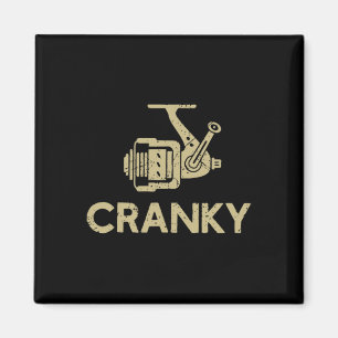 Reel Cranky Funny Fishing Girl Women Fishing Magnet