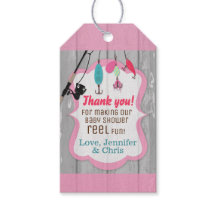 Reel Excited Fishing Baby Shower Party Favour Tags