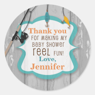 Reel Excited Fishing Thank You Baby Shower Tags