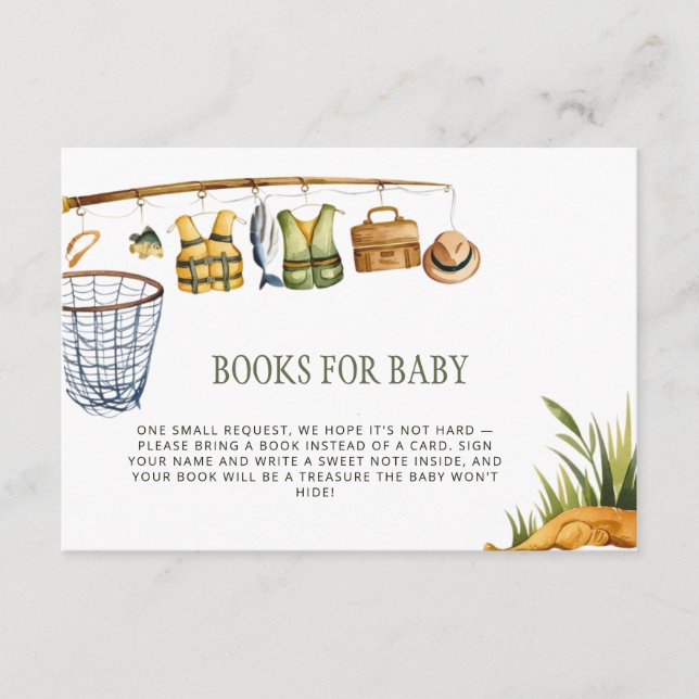 Reel Excited Little Fisherman Books for Baby Card (Front)