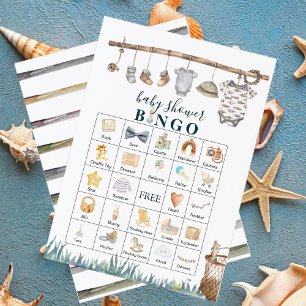 Reel Fun Fishing Baby Shower Bingo Game