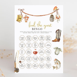 Reel Fun Fishing Baby Shower Find the Guest Bingo 