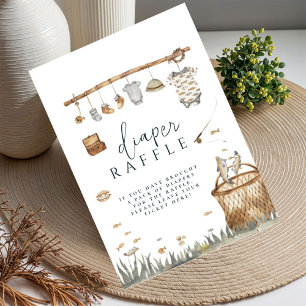 Reel Fun Fishing Diaper Raffle Baby Shower Poster