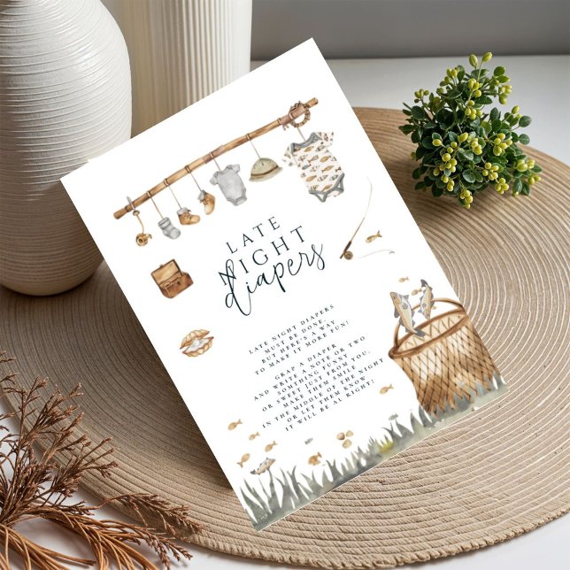 Reel Fun Fishing Late Night Diapers Baby Poster (Creator Uploaded)