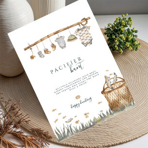 Reel Fun Fishing Pacifier Hunt Baby Shower Poster