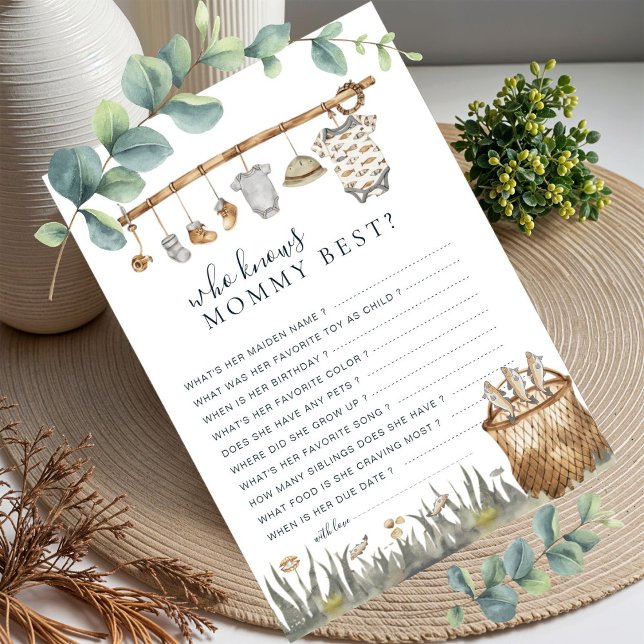 Reel Fun Fishing Who Knows Mummy Best Game Card (Creator Uploaded)