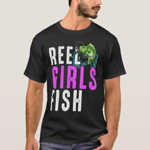Reel Girls Fish Bass Fishing Fisherwoman Mum Grand T-Shirt