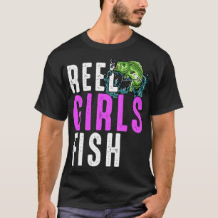 Reel Girls Fish Bass Fishing Fisherwoman Mum Grand T-Shirt