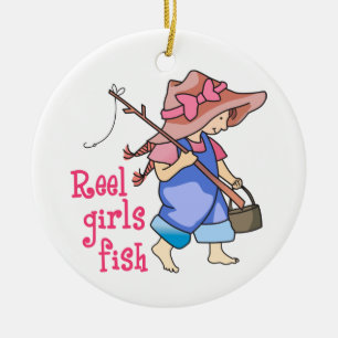 Reel Girls Fish Ceramic Tree Decoration