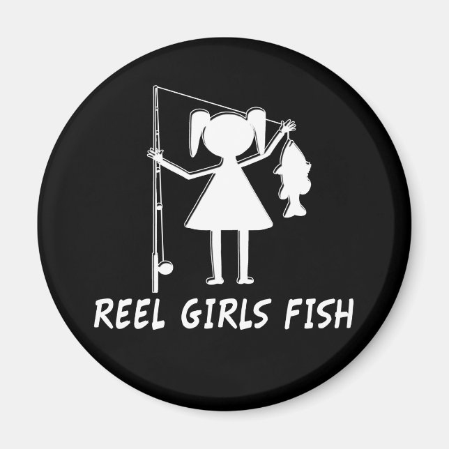 REEL GIRLS FISH! MAGNET (Front)