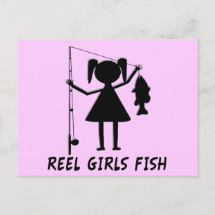 REEL GIRLS FISH POSTCARD