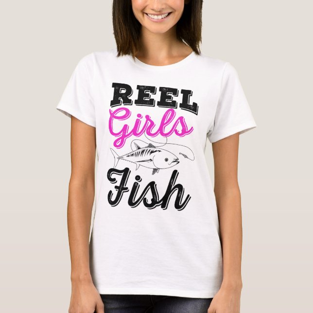 Reel Girls Fish T-Shirt – Women’s Fishing Shirt  (Front)