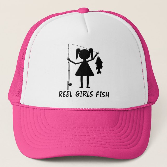 REEL GIRLS FISH TRUCKER HAT (Front)
