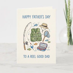 Reel Good Dad Fishing Gear Father's Day Card