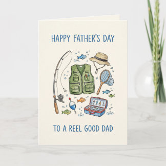 Reel Good Dad Fishing Gear Father's Day Card