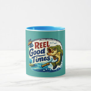 Reel Good Time Fishing Funny Angler Gift Mug