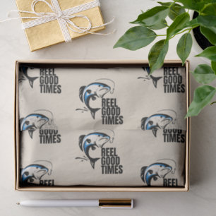 Reel Good Times Birthday Gift Fishermen Anglers Tissue Paper
