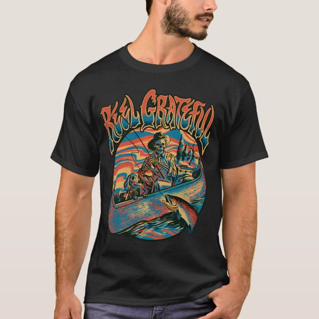 Reel Grateful Fishing Buds T-Shirt (Front)