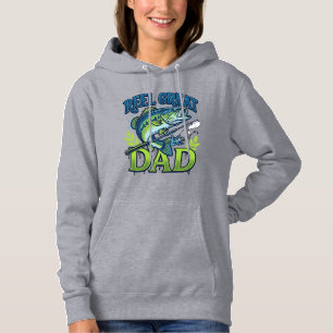 Reel Great Dad Bass Fishing Vintage Vector Design_ Hoodie