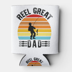 Reel Great Dad Fathers Day Fishing Lover Dad Can Cooler