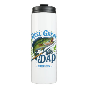 Reel Great Dad – Fishing Rod and Fish Thermal Tumbler