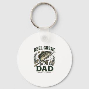 Reel Great Dad Vintage Fishing Father’s Day Key Ring