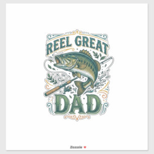 Reel Great Dad Vintage Fishing Father Shirt Design