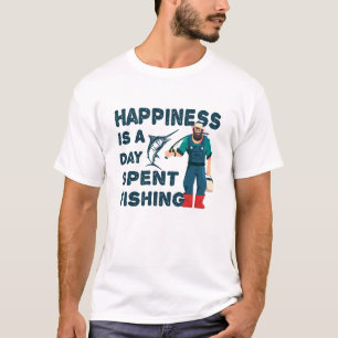 Reel Happiness Fishing Day  T-Shirt