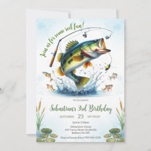 Reel in the Fun Fishing Birthday Invitation