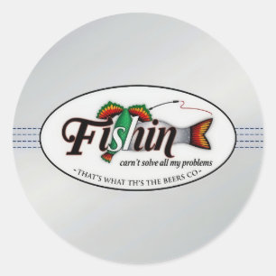 Reel in the Good Times: Fishin' and Beers! Classic Round Sticker