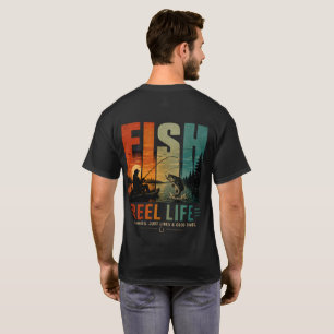 Reel Life Vintage Sunset Fishing T-Shirt