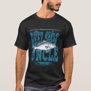 Reel Like My Uncle Funny Fishing Niece and Nephew T-Shirt