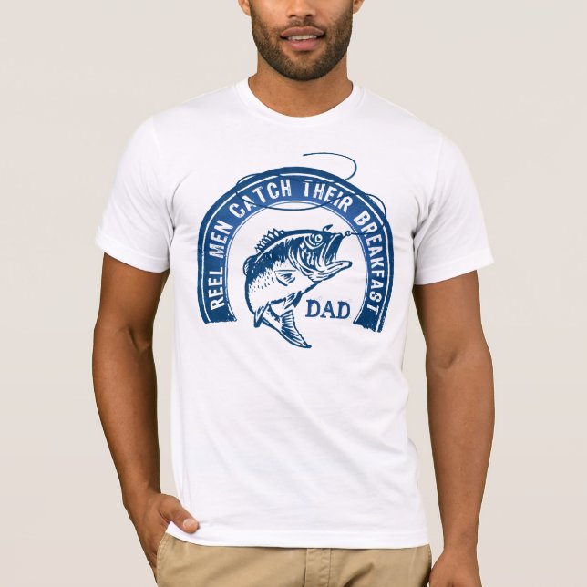 Reel Men Catch Breakfast 2 Personalised T-Shirt (Front)
