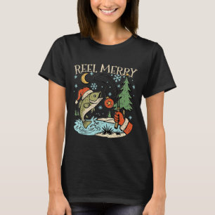 Reel Merry Christmas Fishing Funny Hook B Fi-shirt T-Shirt