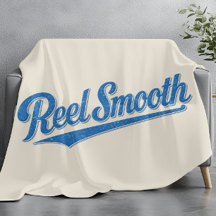 Reel Smooth Fisherman   Retro Coastal Life Fishing Fleece Blanket