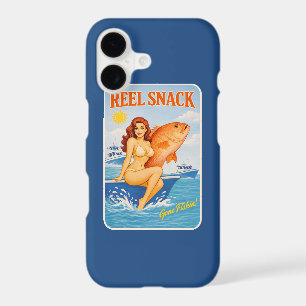 Reel Snack Retro Pin-Up Red Snapper Fishing Boater