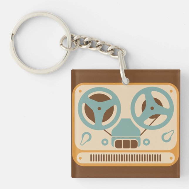Reel to Reel Analogue Tape Recorder Key Ring (Front)