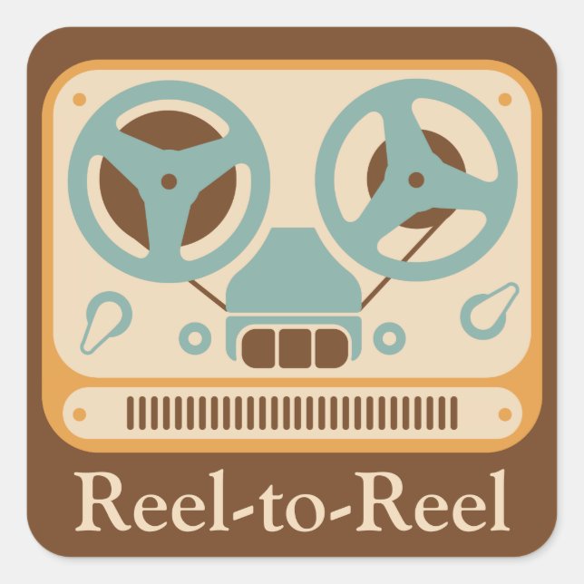 Reel-to-Reel Tape Deck Square Sticker (Front)